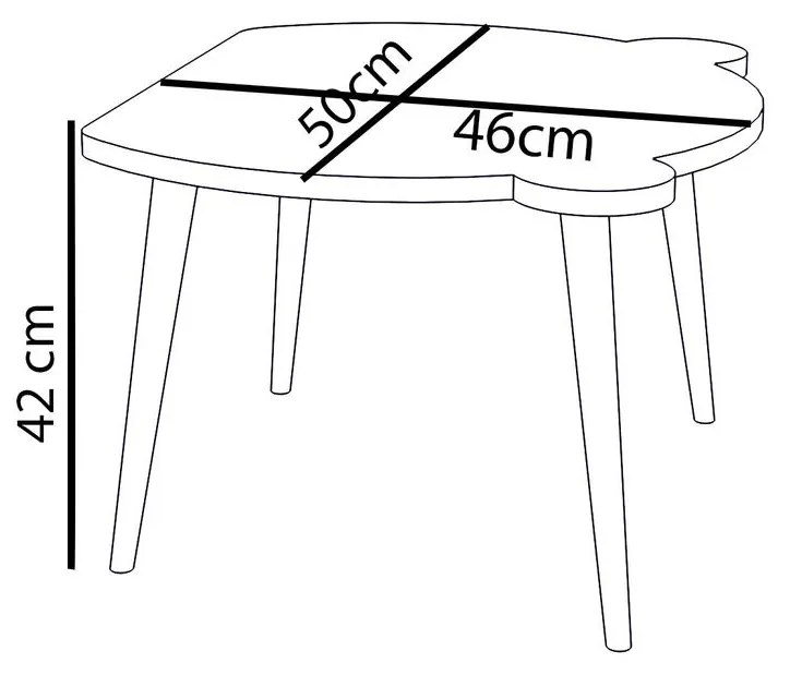 Τραπεζάκι Παιδικό AMAHLE Με Κάθισμα Ροζ MDF/Ξύλο 46x50x42cm - 14870187 - 14870187