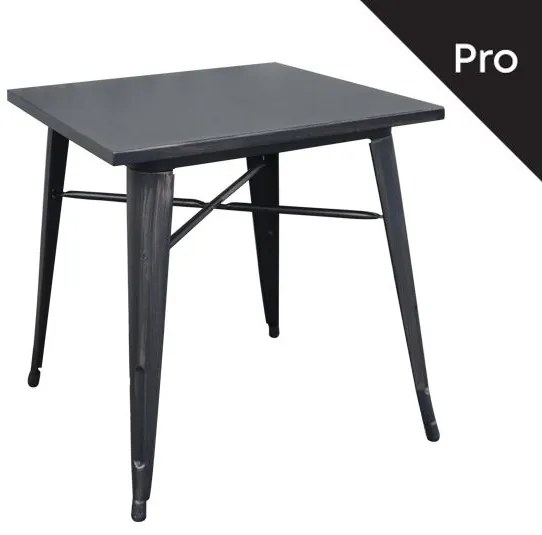 RELIX Τραπέζι Dining-Pro, Μέταλλο Βαφή Antique Black 70x70x75cm