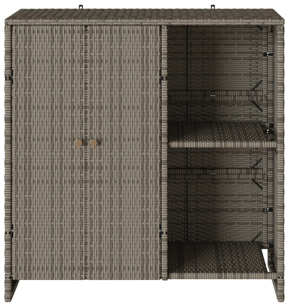 vidaXL Ντουλάπα Αποθήκευσης Γκρι 100x36x102 εκ Ρατάν