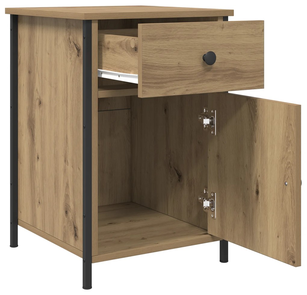 vidaXL κομοδίνο Δρυς 40x42x60 εκ. Επεξεργασμένο Ξύλο