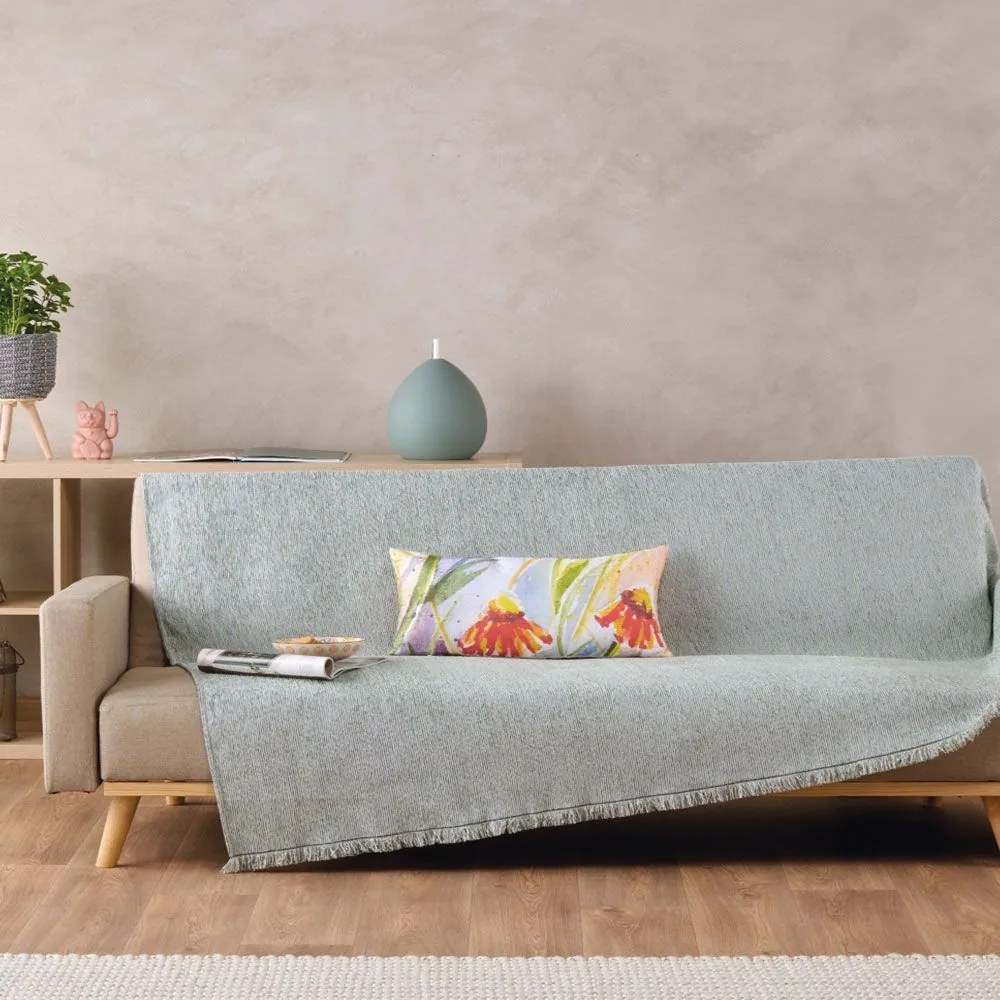Ριχτάρι Tura 19 Mint Kentia Τριθέσιο 180x300cm Ακρυλικό,Βαμβάκι, Polyester