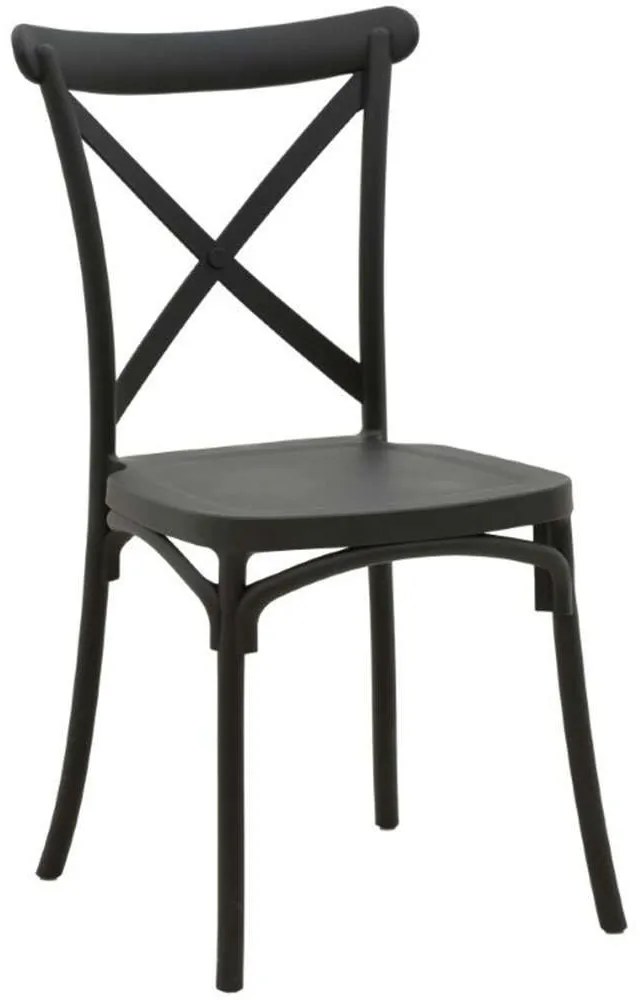 Καρέκλα Crossie 292-000008 51x48x90cm Black Πολυπροπυλένιο