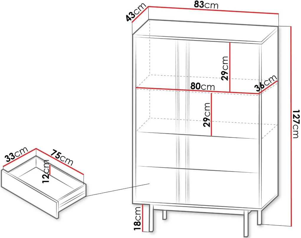 Μπουφές ψηλός Alsy Reg-Fusiko
