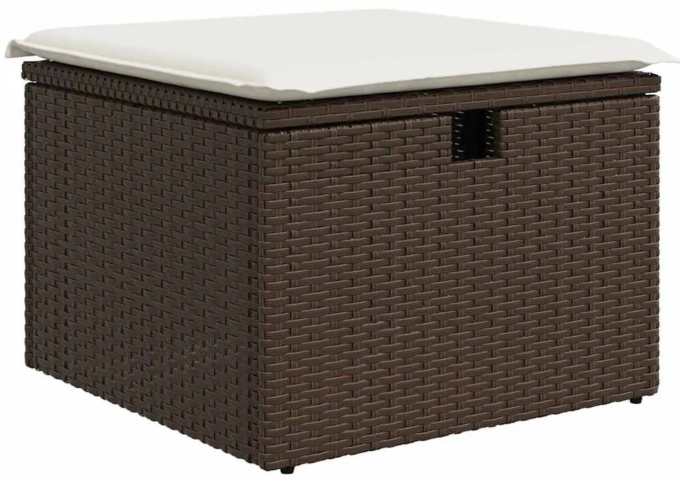 vidaXL Σαλόνι Κήπου Σετ 9 τεμ. Καφέ από Συνθ. Ρατάν με Μαξιλάρια