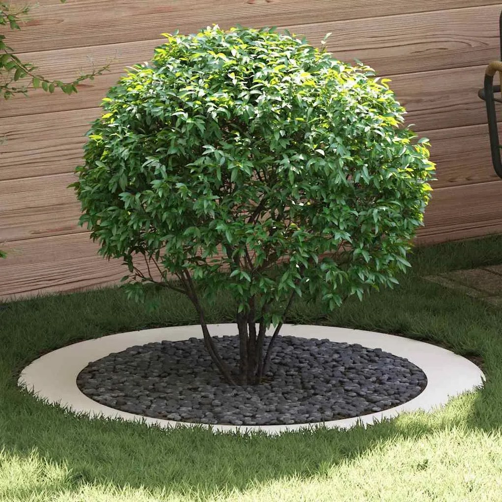 vidaXL Φλατ Δαχτυλίδια Δέντρων 5 pcs Λευκό Ø90 / 120 εκ. Ατσάλι