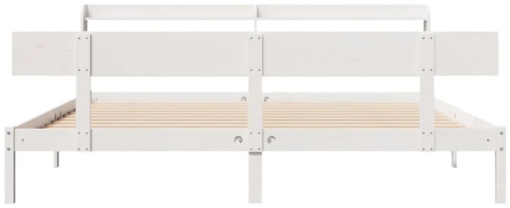 vidaXL Σκελετός Κρεβ. Χωρίς Στρώμα Λευκό 180x200 εκ Μασίφ Πεύκο