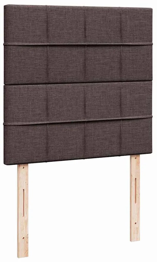 Οθωμανικό κρεβάτι με στρώμα Σκούρο καφέ 80x200cm ύφασμα 3313115
