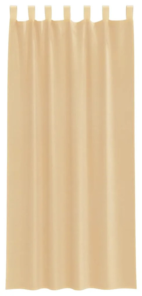 vidaXL Κουρτίνες Voile με βρόχους 2 τεμάχια Άμμος 140x225 cm