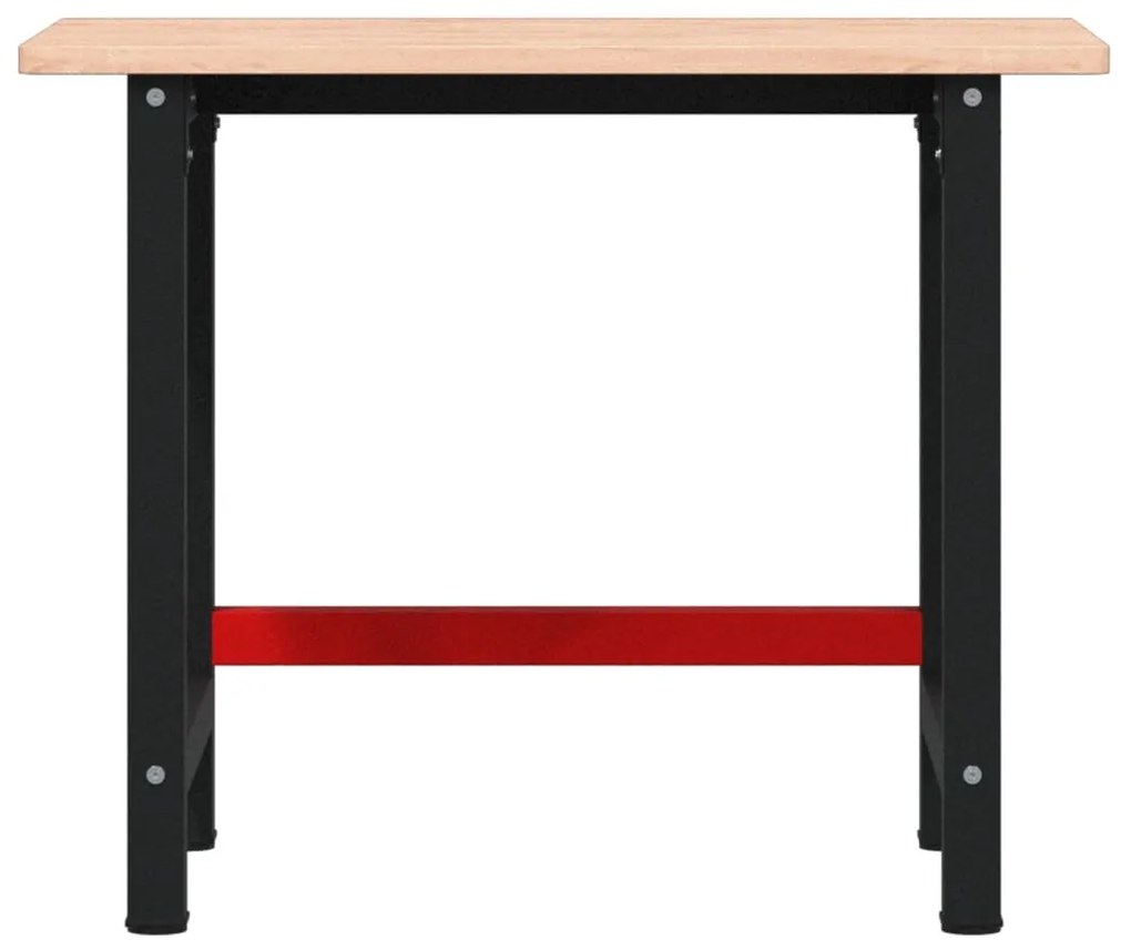 vidaXL Πάγκος Εργασίας Ορθογώνιος 100x60x81,5 εκ. από Μασίφ Ξύλο Οξιάς