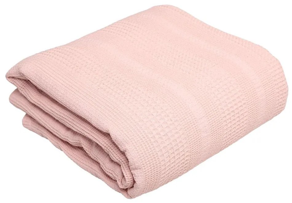 Κουβέρτα Πικέ Αλέξα Blush Pink Viopros Μονό 160x240cm 100% Βαμβάκι