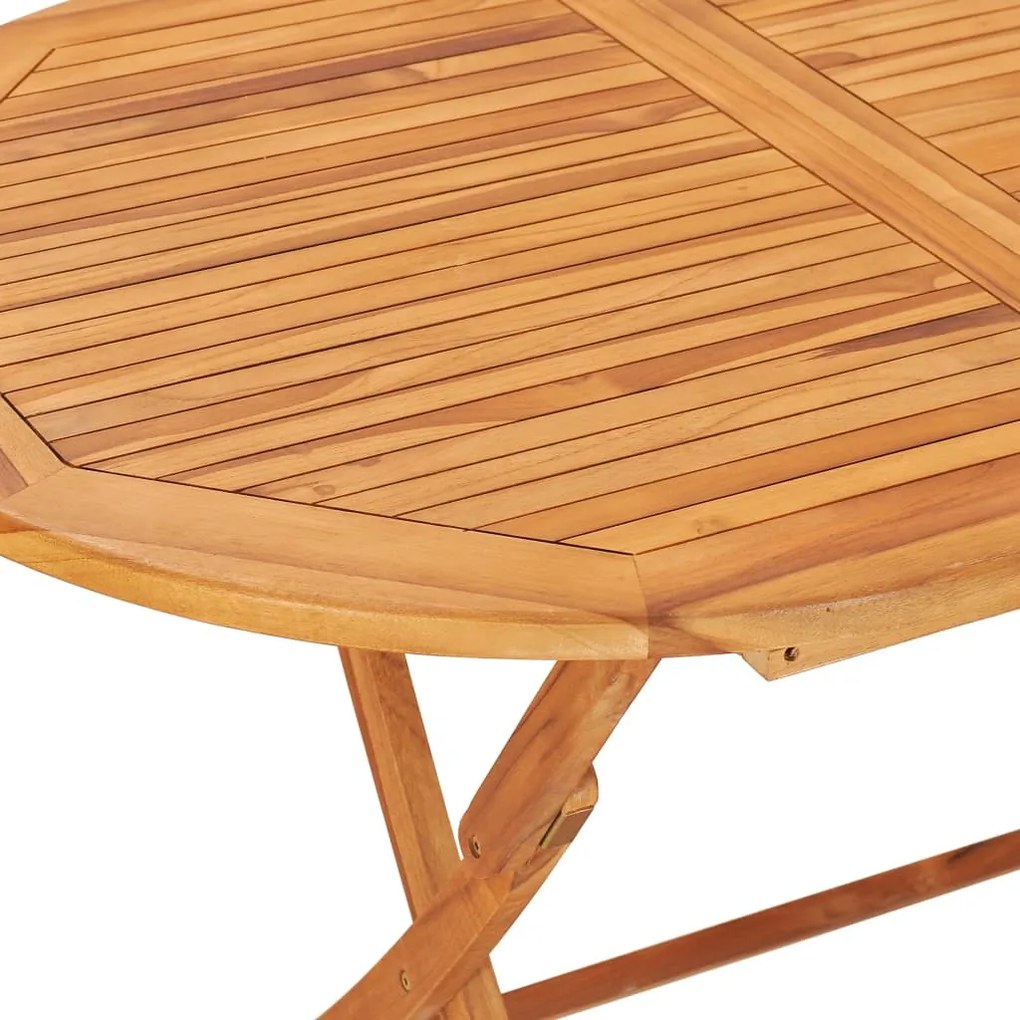 vidaXL Τραπέζι Κήπου Πτυσσόμενο 160 x 80 x 75 εκ. από Μασίφ Ξύλο Teak