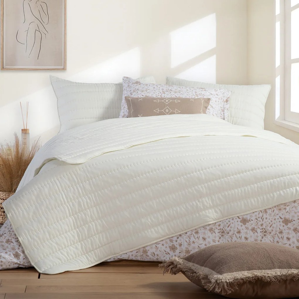 Κουβερλί King Size (270x270) Nef-Nef Homeware Colorfull Ecru