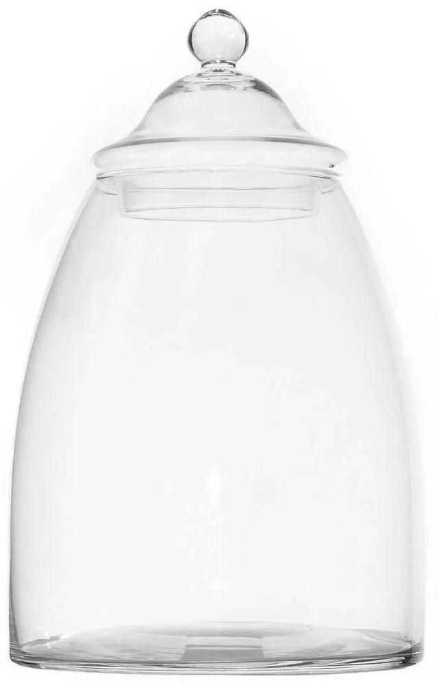 Βάζο Γυάλινο Με Καπάκι 7400-2 23x23x33,5cm Clear Supergreens Glass