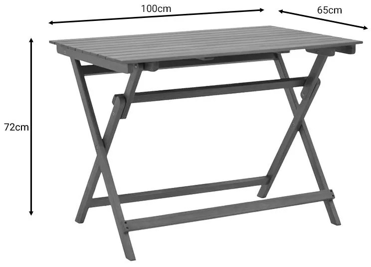 Τραπέζι Jaybo πτυσσόμενο φυσικό ξύλο ακακίας 100x65x72εκ 100x65x72 εκ.