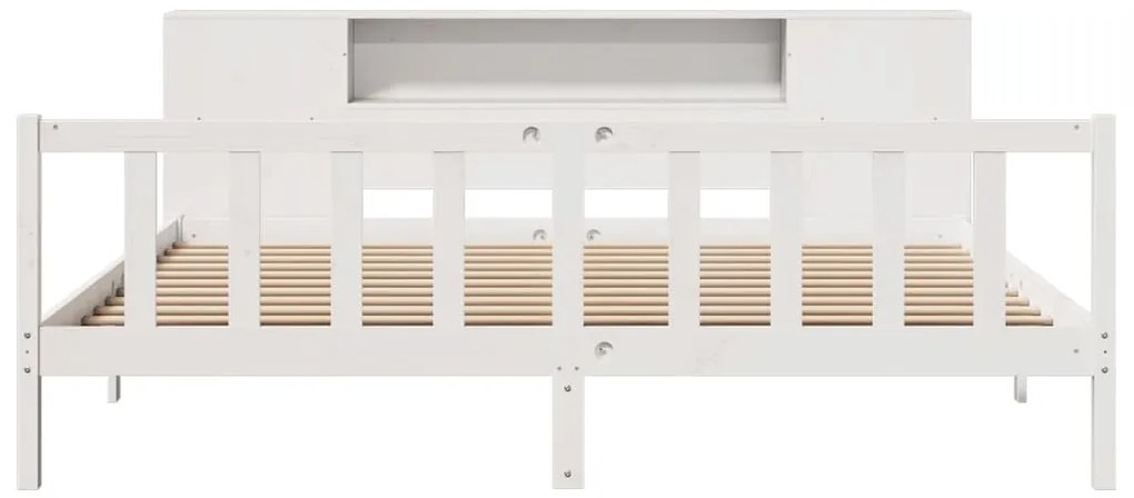 vidaXL Κρεβάτι Βιβλιοθήκη Χωρίς Στρώμα 180x200 εκ Μασίφ Ξύλο Πεύκου