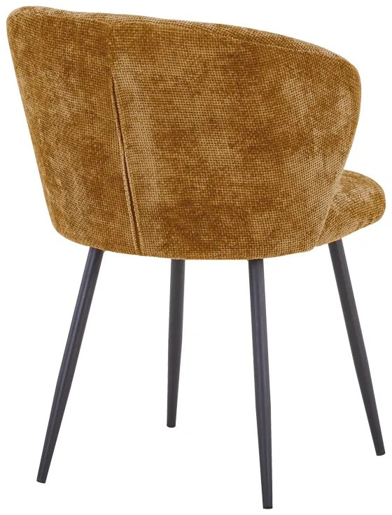 Καρέκλα Karg pakoworld camel ύφασμα-πόδι μαύρο μέταλλο 57x62x80εκ