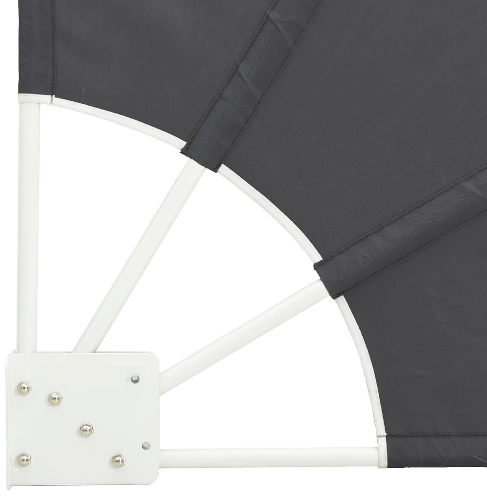 vidaXL Αδιάφανο σκίαστρο μπαλκονιού Μαύρο 160 x 160 cm ύφασμα