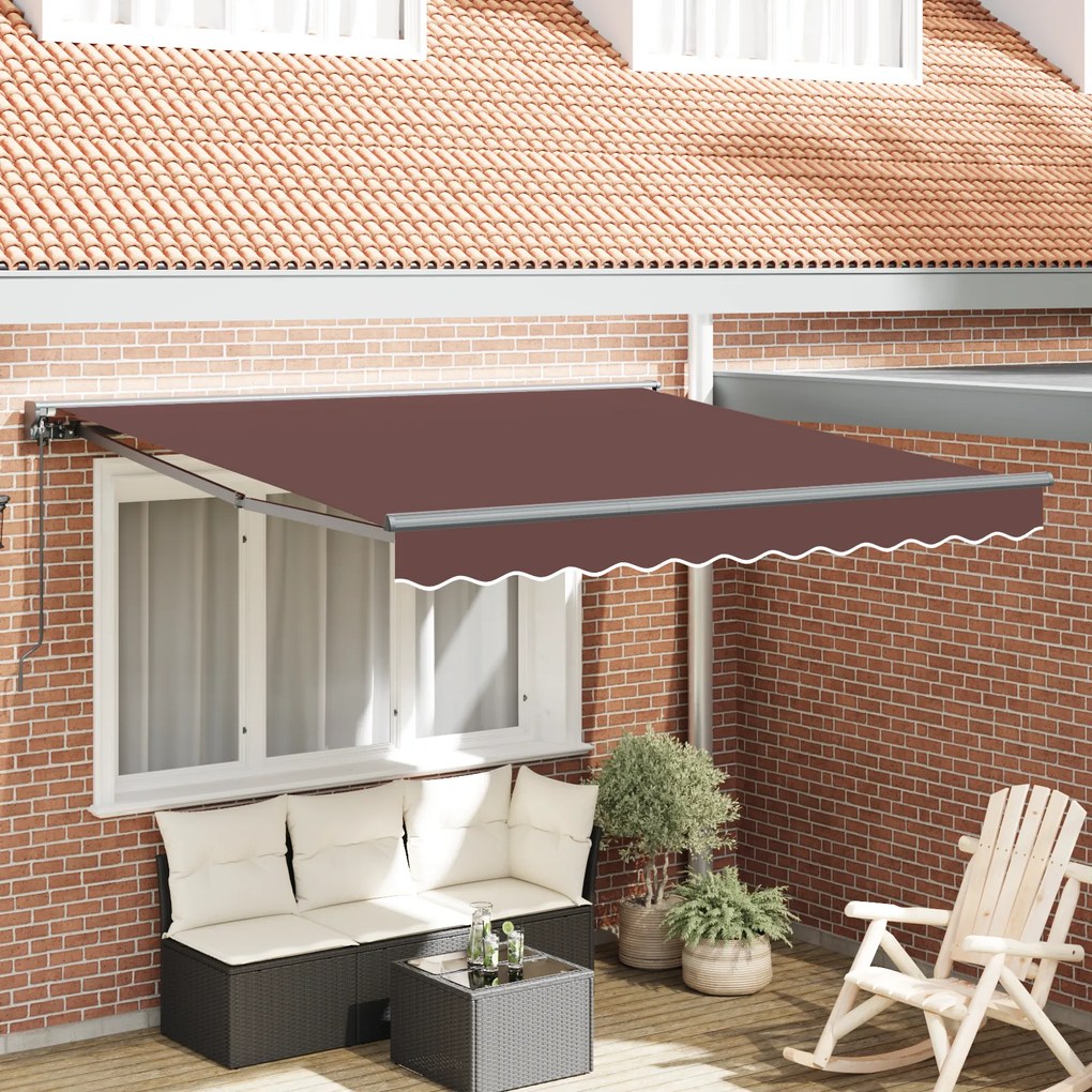 vidaXL Σκηνίτσα Αναδιπλούμενη Καφέ 350x250 εκ ύφασμα