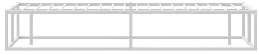 vidaXL Πλαίσιο κρεβατιού χωρίς στρώμα Λευκό 120x200 cm Μεταλλικό