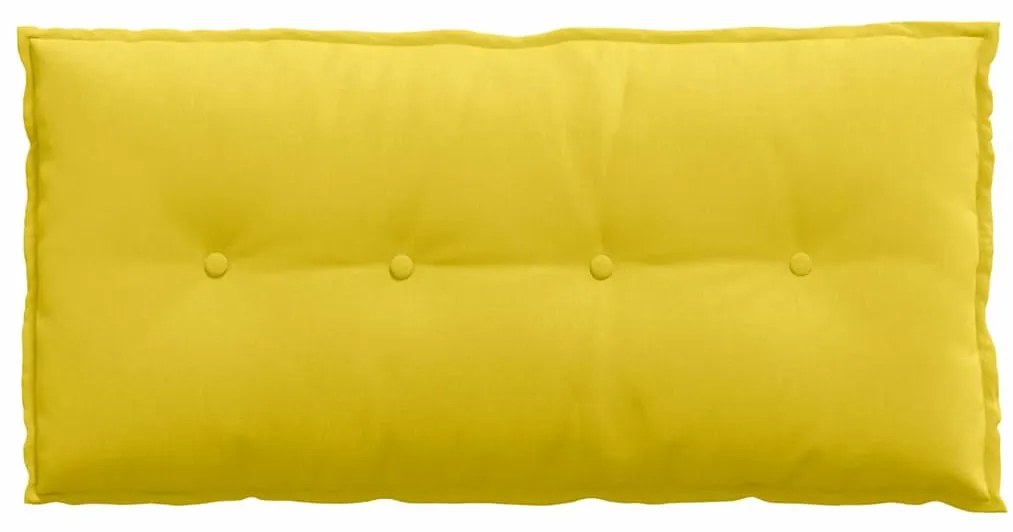 vidaXL Μαξιλάρι Πλάτης Απαλό Κίτρινο 100 x 19 x 50 εκ ύφασμα