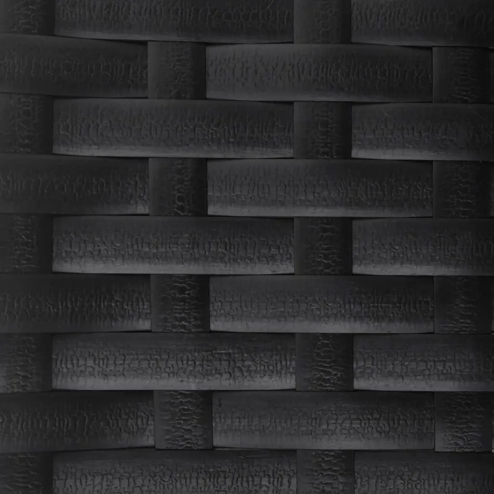 vidaXL Παγκάκι Κήπου Διθέσιο Μαύρο από Συνθετικό Ρατάν με Μαξιλάρι