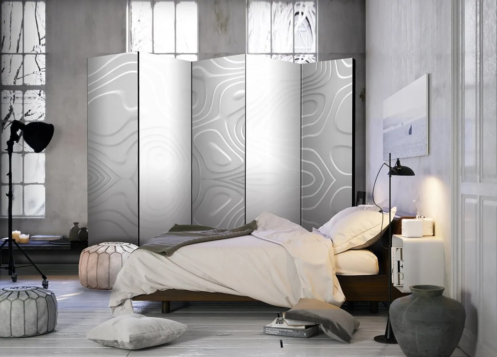 Διαχωριστικό με 5 τμήματα - Room divider - White waves II 225x172