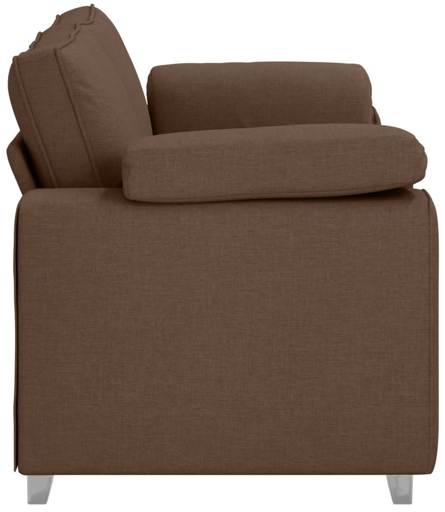 vidaXL Καναπές Loveseat Καφέ 140 εκ Υφασμάτινος