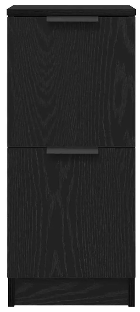 vidaXL Πλαϊνό γραφείο 2 pcs Μαύρη δρυς 30 x 30 x 70 εκ.