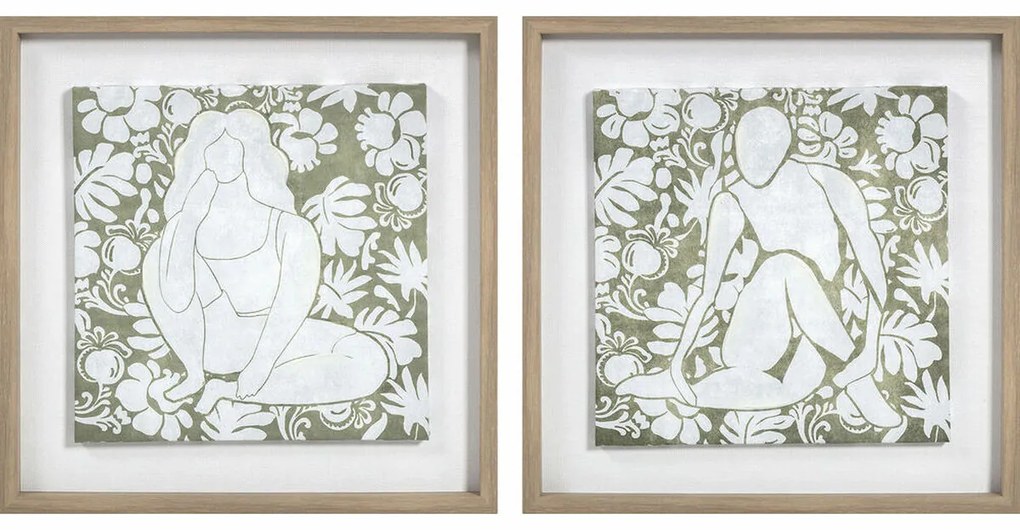 Καμβάς DKD Home Decor Κρυστάλλινο Καμβάς Ξύλο MDF 42 x 3 x 42 cm