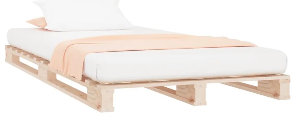 vidaXL Κρεβάτι Παλέτες 75 x 190 εκ. Μασίφ Ξύλο Πεύκου Small Single