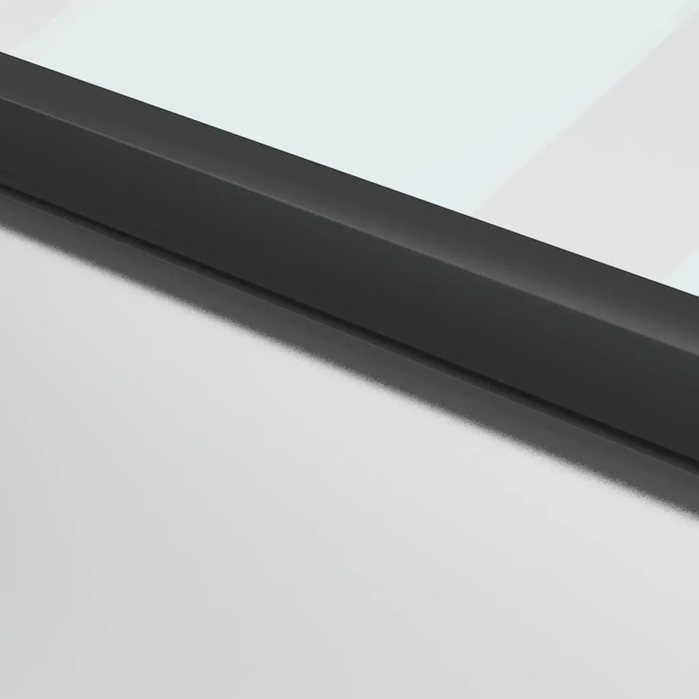 vidaXL Εσωτερική Πόρτα Μαύρη 93 x 201,5 εκ. Ψημένο Γυαλί & Αλουμίνιο