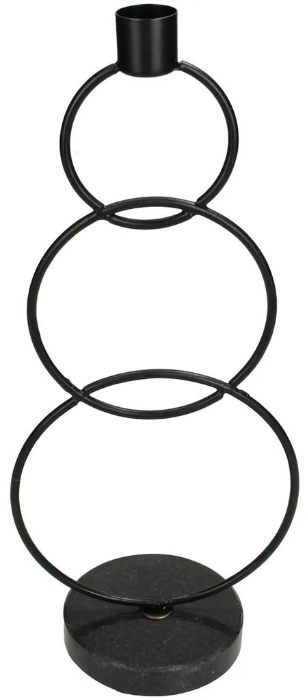 Κηροπήγιο ArteLibre Μαύρο Μέταλλο 13x8.5x29.5cm-05153658