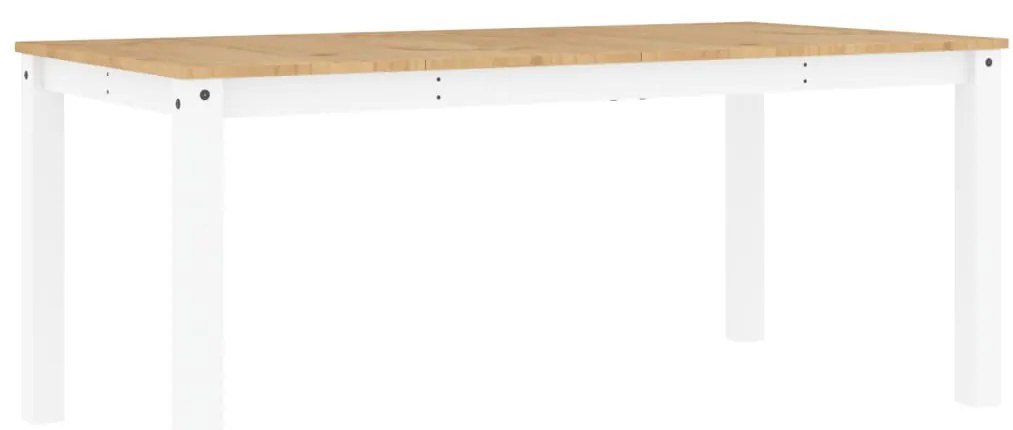 vidaXL Τραπεζαρία Panama Λευκό 180 x 90 x 75 εκ. από Μασίφ Ξύλο Πεύκου