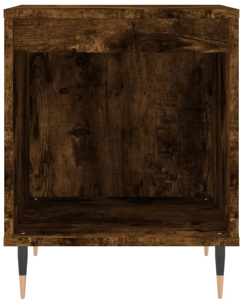 vidaXL Κομοδίνα 2 τεμ. Καπνιστή Δρυς 40 x 35 x 50 εκ. Επεξεργ. Ξύλο