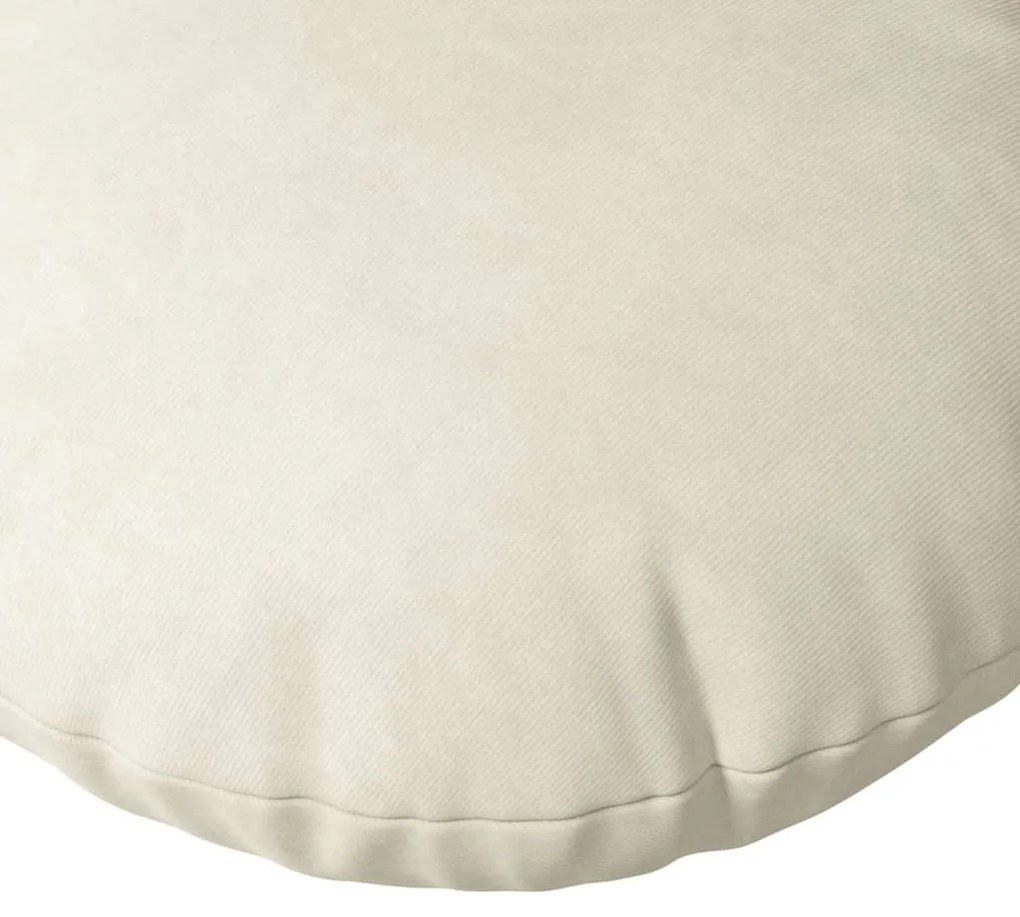 vidaXL Μαξιλάρια καθισμάτων 2 pcs Κρεμ Ø 40 x 13 εκ. Βελούδο