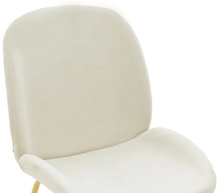 Καρέκλα Maley pakoworld ιβαουάρ βελούδο-πόδι χρυσό μέταλλο 47x60x90εκ