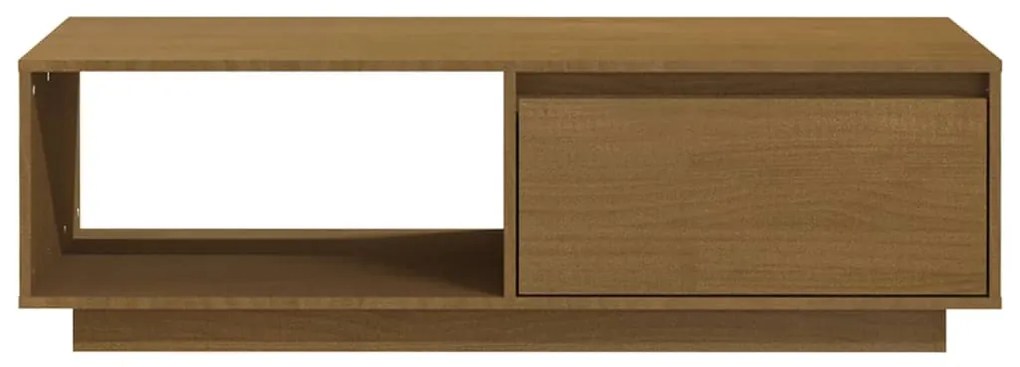 vidaXL Τραπεζάκι Σαλονιού Καφέ Μελί 110x50x33,5 εκ. Μασίφ Ξύλο Πεύκου