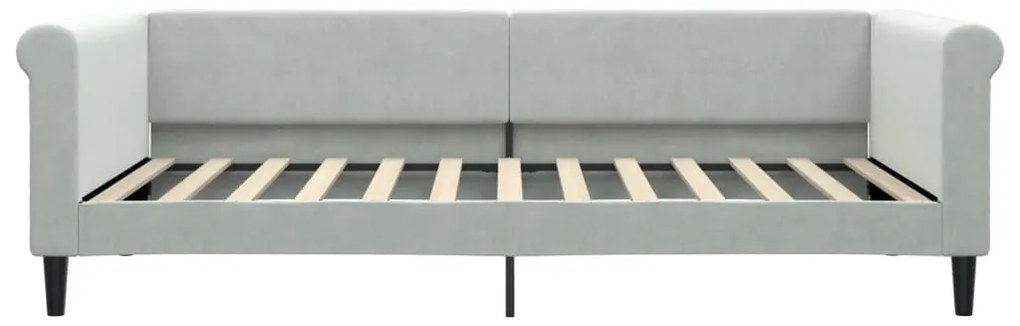 vidaXL Καναπές Κρεβάτι Ανοιχτό Γκρι 100 x 200 εκ. Βελούδινος