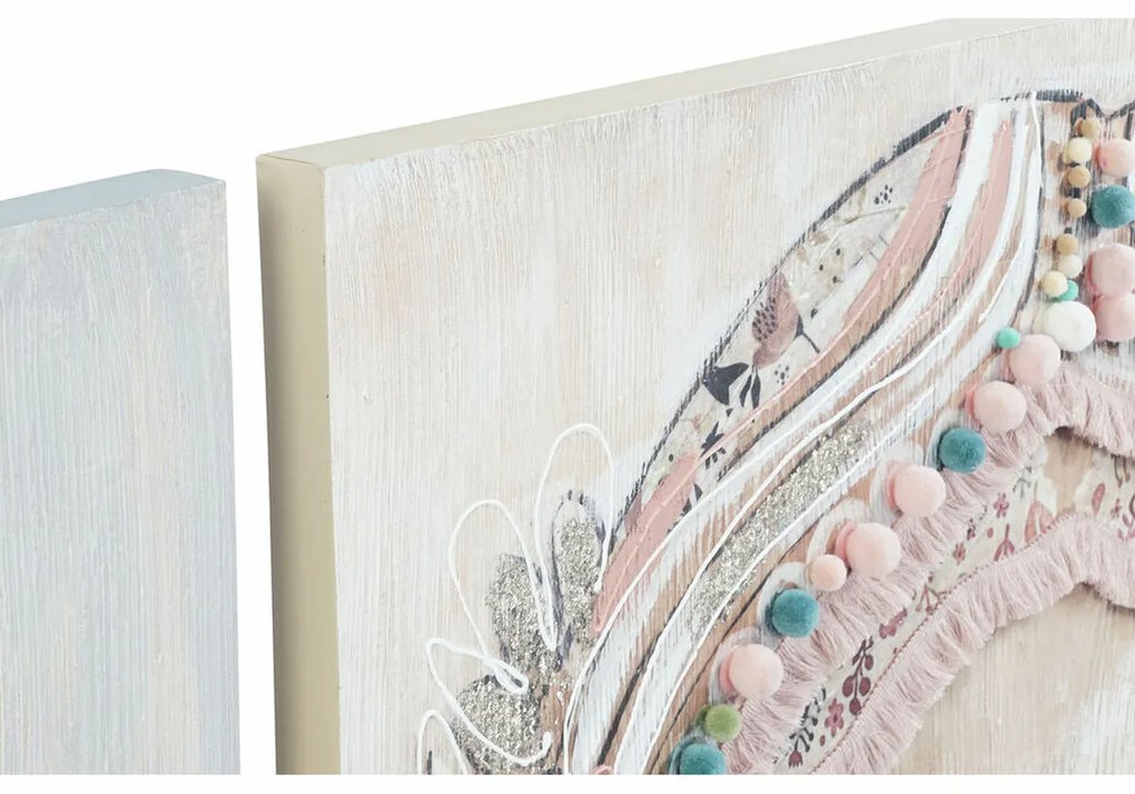Καμβάς DKD Home Decor Τζίντζερ Καμβάς 90 x 3,7 x 90 cm