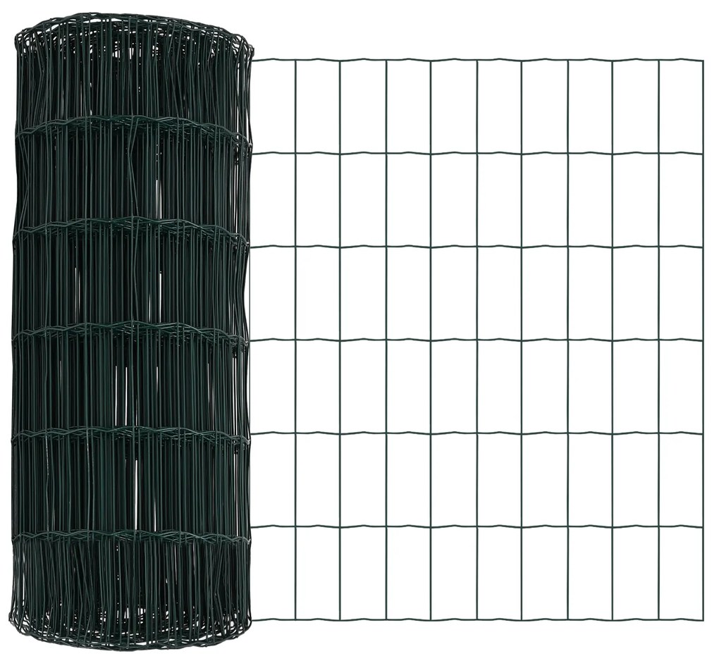 vidaXL Euro Fence με 7 Πόλους 0.8x10 μ Γαλβανισμένος Χάλυβας Πράσινος