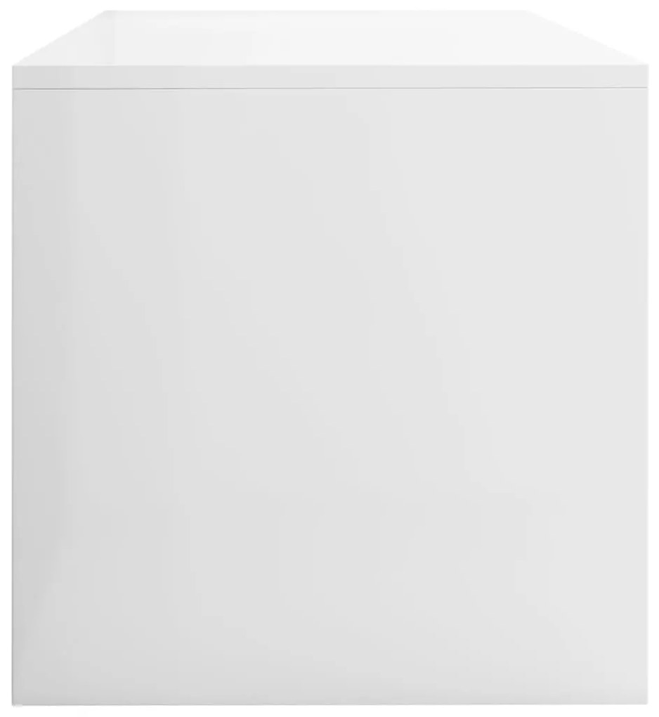 vidaXL Έπιπλο Τηλεόρασης Γυαλιστερό Λευκό 80x40x40 εκ. από Επεξ. Ξύλο