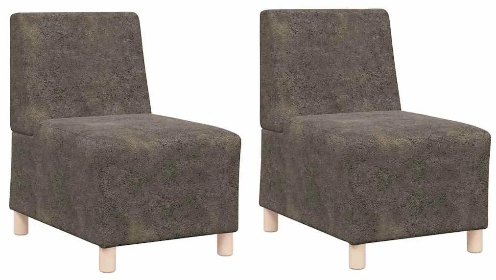 vidaXL Καθίσμα Σαλονιού 2 pcs Σκούρο Γκρι 55 x 74 x 82 εκ.