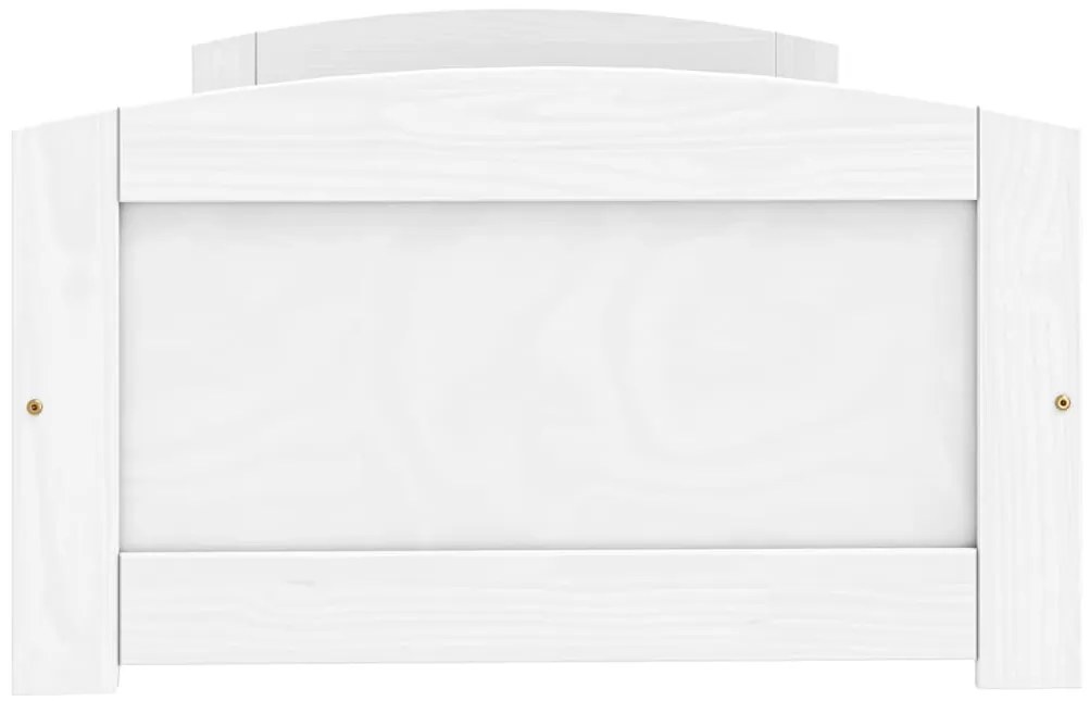 vidaXL Καναπές Κρεβάτι 2 Συρτ. IRUN Λευκός 90x200εκ. Μασίφ Ξύλο Πεύκου