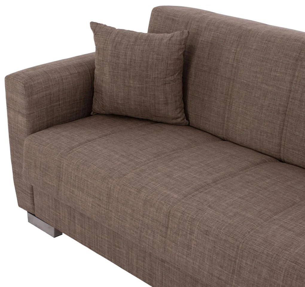 Καναπές - Κρεβάτι Polya 3θέσιος Καφέ 215x80x77 εκ. 215x80x77 εκ.