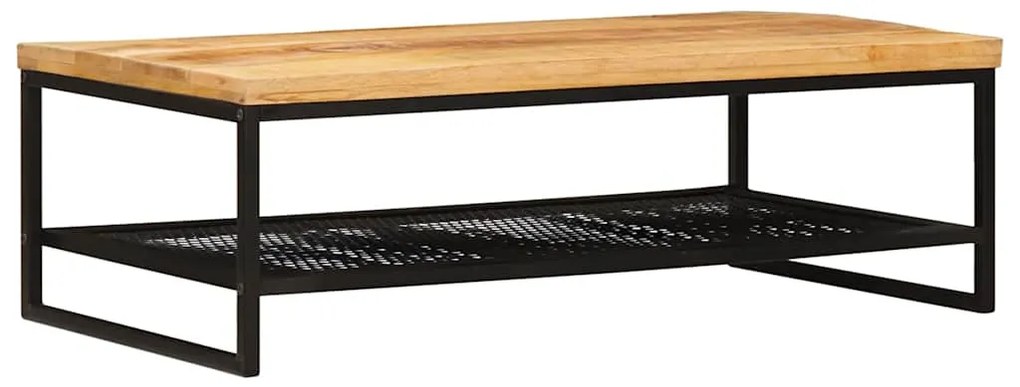 vidaXL Τραπεζάκι σαλονιού Καφέ και Μαύρο Στερεό ξύλο μάνγκο