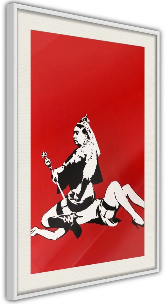 Αφίσα - Banksy: Queen Victoria - 20x30 - Χρυσό - Με πασπαρτού