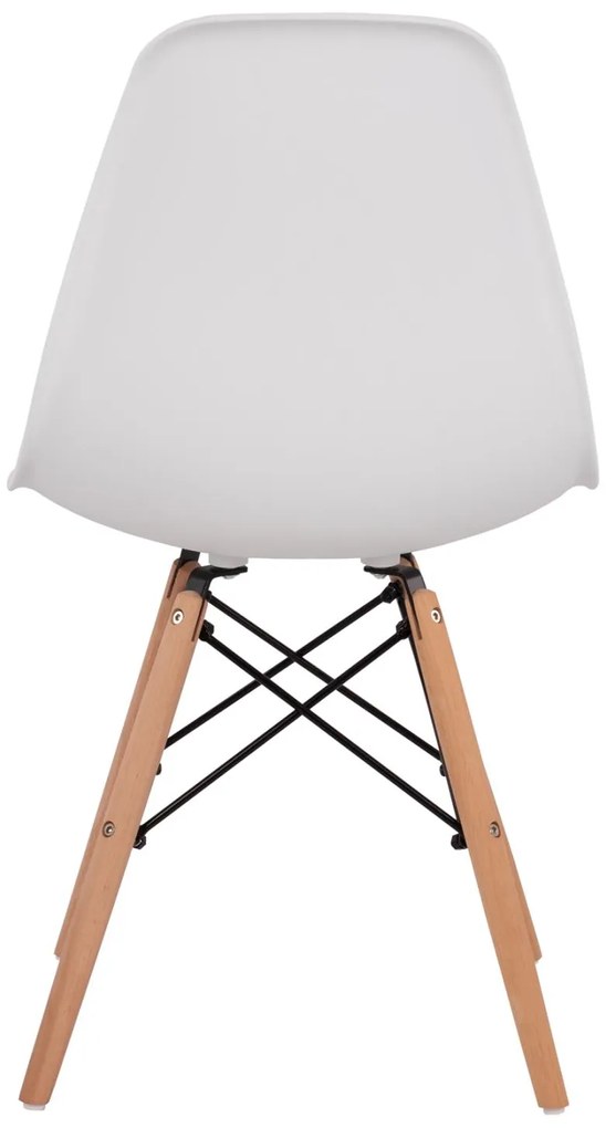 Καρέκλα C8460.01 Twist PP και Ξύλινα πόδια Λευκή 46x50x82εκ. 4αδα 46x50x82 εκ.