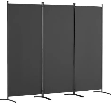 VEVOR Room Divider 3-Panel Folding Privacy Screen Fabric Partition Office Gray