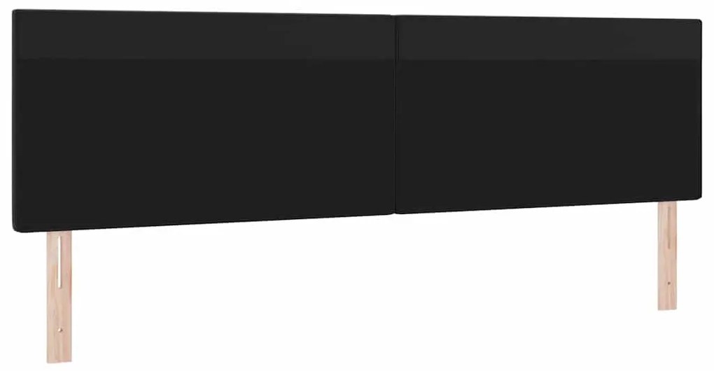 vidaXL Κεφαλάρι Επιτοίχιο με κεφαλάρι Μαύρο 200 cm PVC