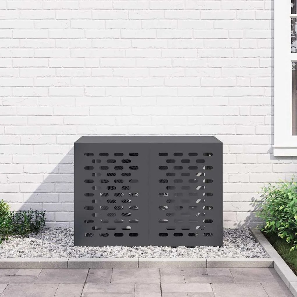 vidaXL Κάλυμμα κλιματιστικού Ανθρακί 100 x 50 x 70 cm Ατσάλι